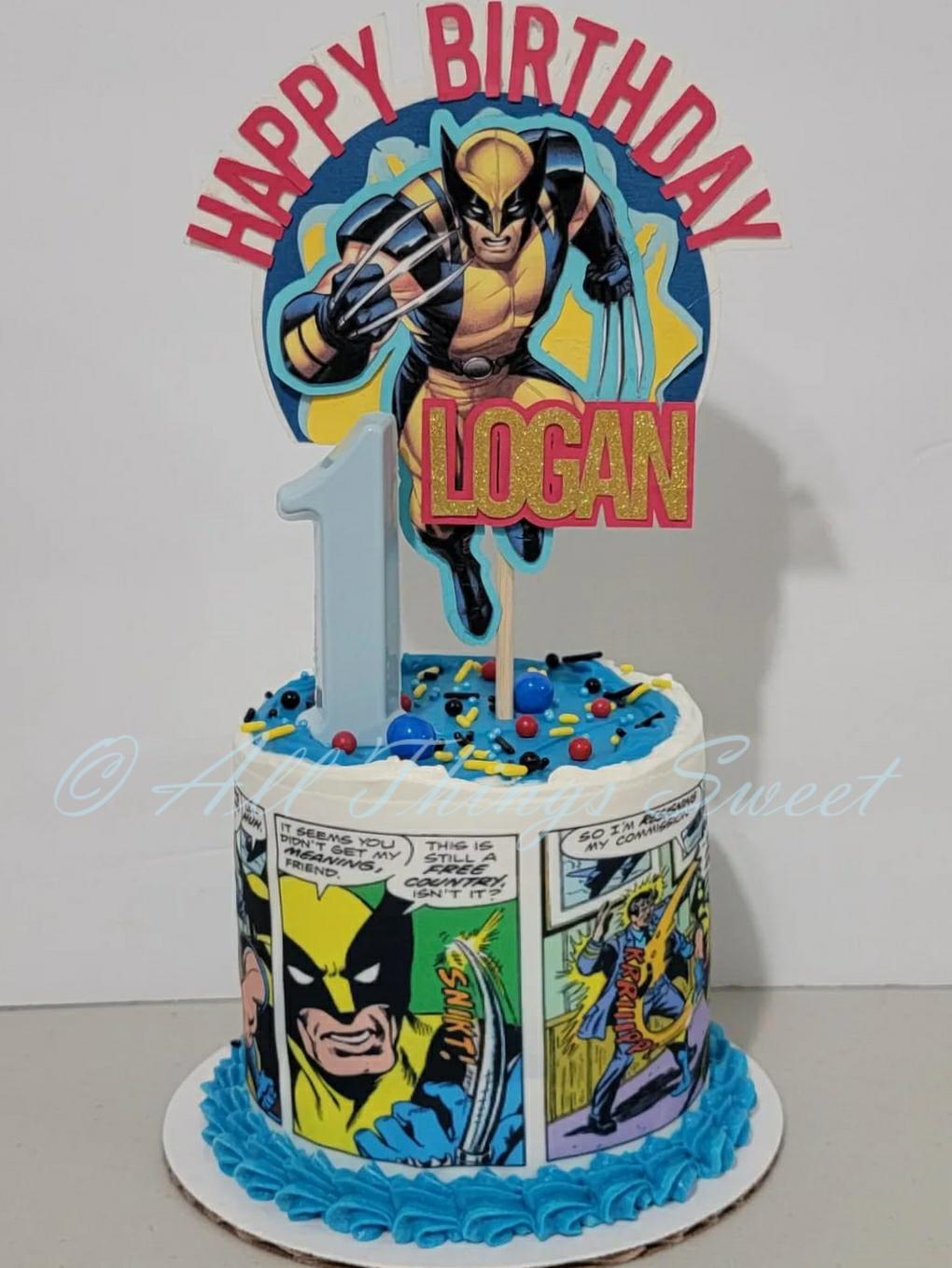 floral fault line graduation cake